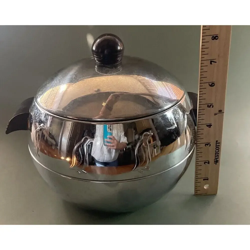 Vintage West Bend Penguin Ice Bucket HOT & COLD Server Bakelite Handles & Knob